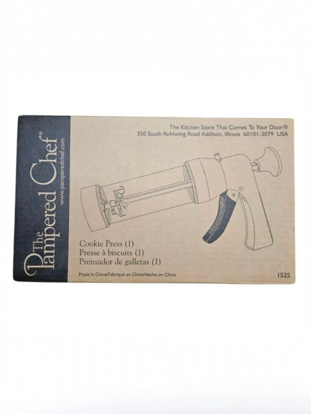 Pampered Chef Clear Gray Cookie Press Set